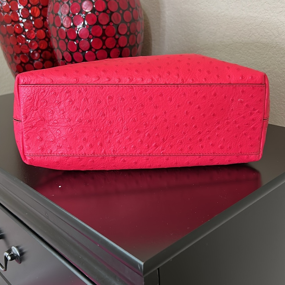 Kate Spade New York Provence Charm City Ostrich-Embossed Satchel – Hot Pink - Picture 12 of 17